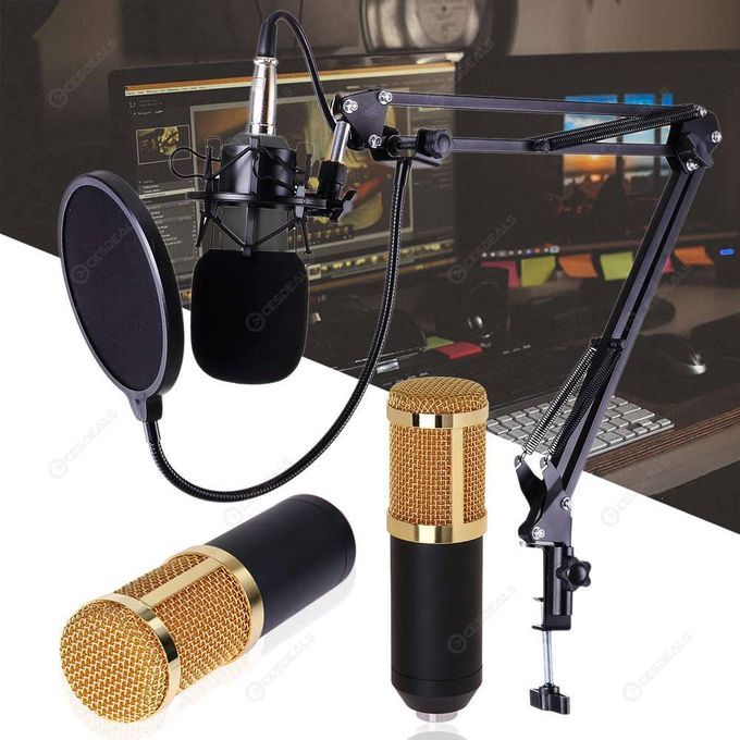 KIT Microphone avec Bras Enregistrement À Condensateur Karaoké - Live / Direct